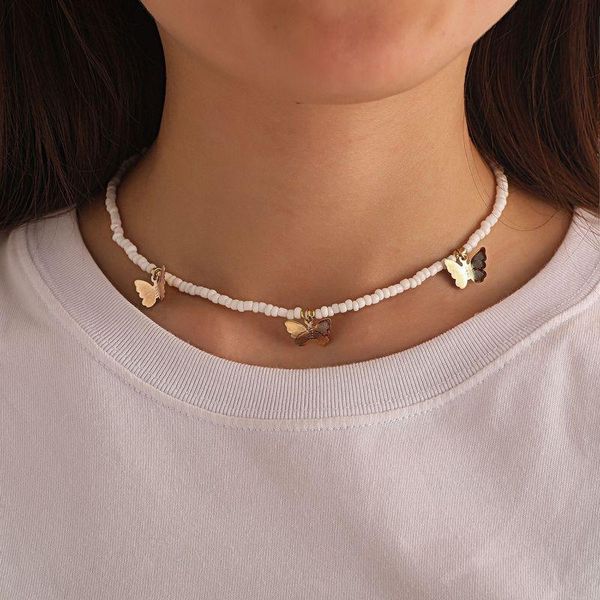 chokers bohemian ethnic handmade seed bead choker butterfly pendant chain necklace for women party fashion jewelry gift, Golden;silver
chokers bohemian ethnic handmade seed bead choker butterfly pendant chain necklace for women party fashion jewelry gift, Golden;silver