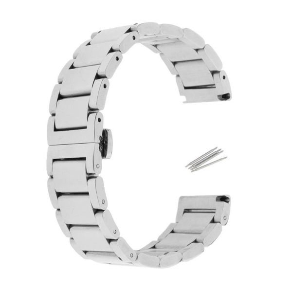watch bands polished stainless steel band strap replacement butterfly clasp, Black;brown
watch bands polished stainless steel band strap replacement butterfly clasp, Black;brown
