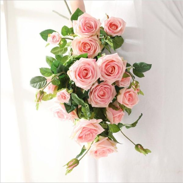 decorative flowers & wreaths 5pcs/lot wedding party diy 5 heads 90cm pink/red/yellow/white plastic rose flower bouquet ceremony favor decor
decorative flowers & wreaths 5pcs/lot wedding party diy 5 heads 90cm pink/red/yellow/white plastic rose flower bouquet ceremony favor decor