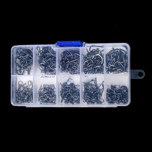 500pcs fish jig hooks with hole fishing tackle box 10 sizes carbon steel outdoor
500pcs fish jig hooks with hole fishing tackle box 10 sizes carbon steel outdoor