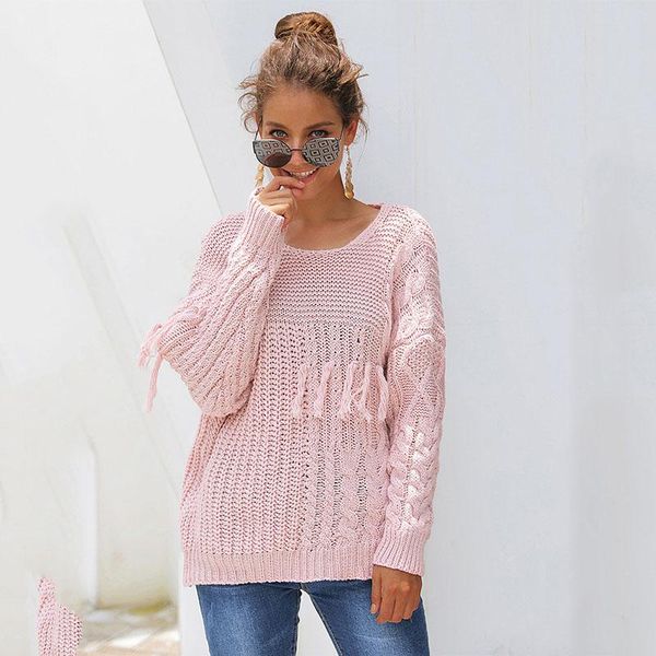 women's sweaters 2021 pink tassel for women casual knitted pullovers fall winter hollow out lady knit sweater long sleeve xl, White;black
women's sweaters 2021 pink tassel for women casual knitted pullovers fall winter hollow out lady knit sweater long sleeve xl, White;black