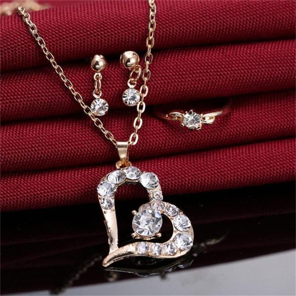 earrings & necklace women rhinestone heart snowflake dangle stud ring jewelry set, Silver
earrings & necklace women rhinestone heart snowflake dangle stud ring jewelry set, Silver