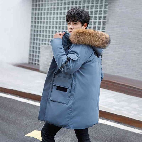 large wool collar medium long solid down jacket work clothes men's plush thickened trend hooded 2021 winter new, Black
large wool collar medium long solid down jacket work clothes men's plush thickened trend hooded 2021 winter new, Black