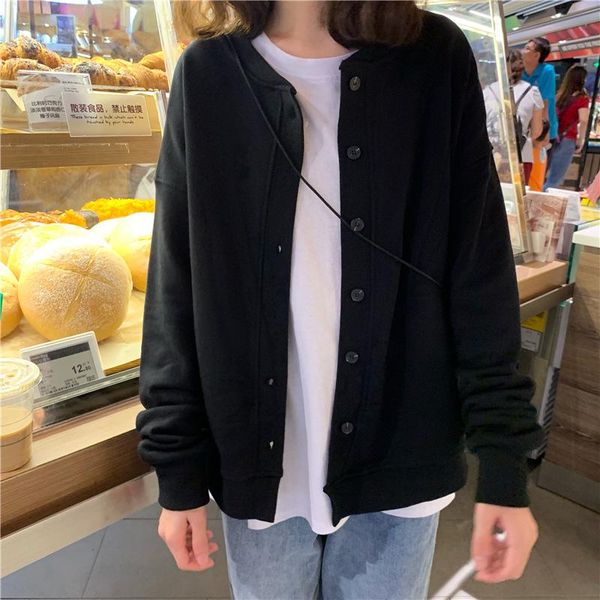 women's hoodies & sweatshirts grey sweater coat female korean version loose spring and autumn long sleeve bf wind baseball uniform wild, Black
women's hoodies & sweatshirts grey sweater coat female korean version loose spring and autumn long sleeve bf wind baseball uniform wild, Black