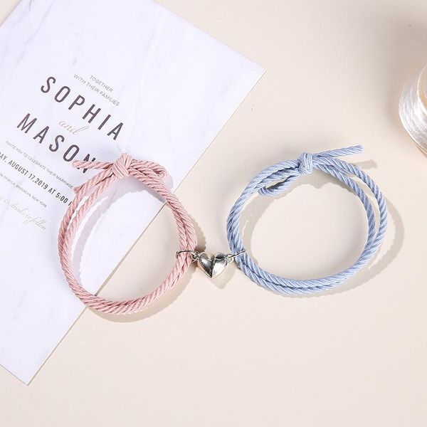 charm bracelets love heart carrying strap magnet suction couple bracelet a pair of girlfriends simple jewelry, Golden;silver
charm bracelets love heart carrying strap magnet suction couple bracelet a pair of girlfriends simple jewelry, Golden;silver