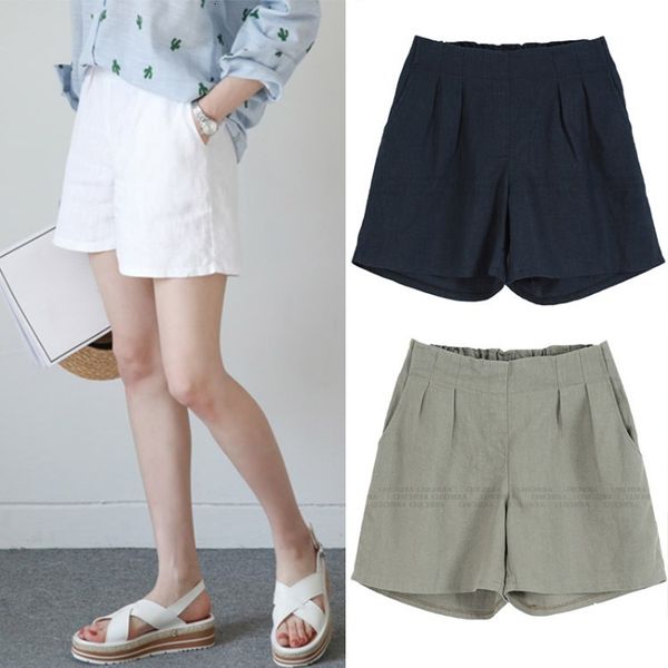 shorts cotton hemp shorts women's summer big fat mm white linen 5-inch loose and thin high waist a-line wide leg pants, White;black
shorts cotton hemp shorts women's summer big fat mm white linen 5-inch loose and thin high waist a-line wide leg pants, White;black