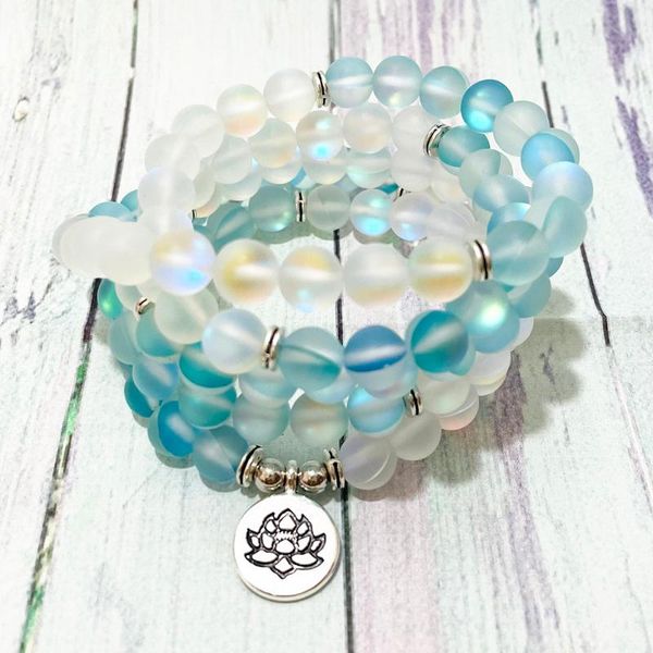 link, chain sn1418 blue matte mermaid crystal 108 mala bracelet fashion women`s balance energy beads yoga jewelry meditation, Black
link, chain sn1418 blue matte mermaid crystal 108 mala bracelet fashion women`s balance energy beads yoga jewelry meditation, Black