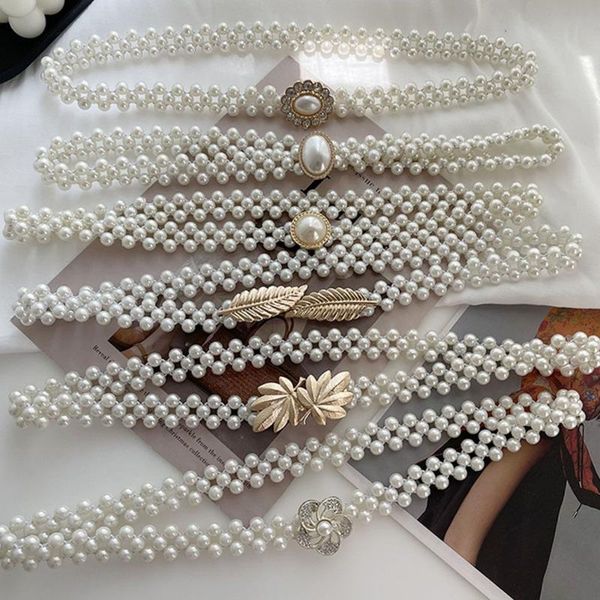 belts elegant women accessories dress decoration clothing supplies pearl chain waist belt strap elastic buckle, Black;brown
belts elegant women accessories dress decoration clothing supplies pearl chain waist belt strap elastic buckle, Black;brown