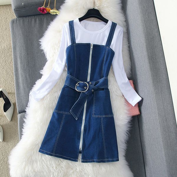 casual dresses fashion zipper denim women summer sleeveless suspenders jeans blue overall girls vestidos 8dsi, Black;gray
casual dresses fashion zipper denim women summer sleeveless suspenders jeans blue overall girls vestidos 8dsi, Black;gray