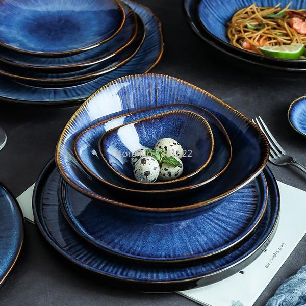 dishes & plates blue color ceramic tableware home flat plate deep steak dish breakfast dinner big bow
dishes & plates blue color ceramic tableware home flat plate deep steak dish breakfast dinner big bow