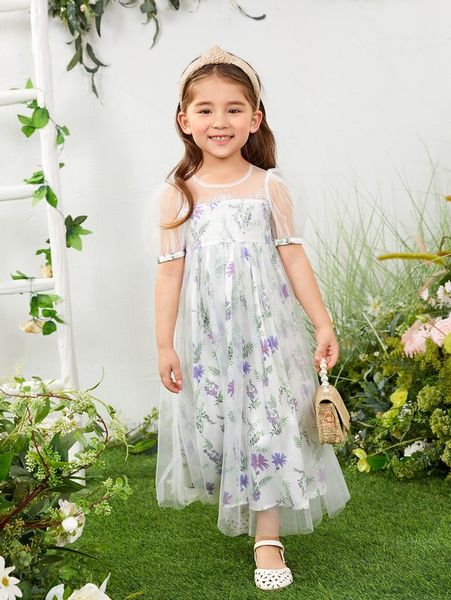 toddler girls floral print puff sleeve sheer mesh overlay dress she, Red;yellow
toddler girls floral print puff sleeve sheer mesh overlay dress she, Red;yellow