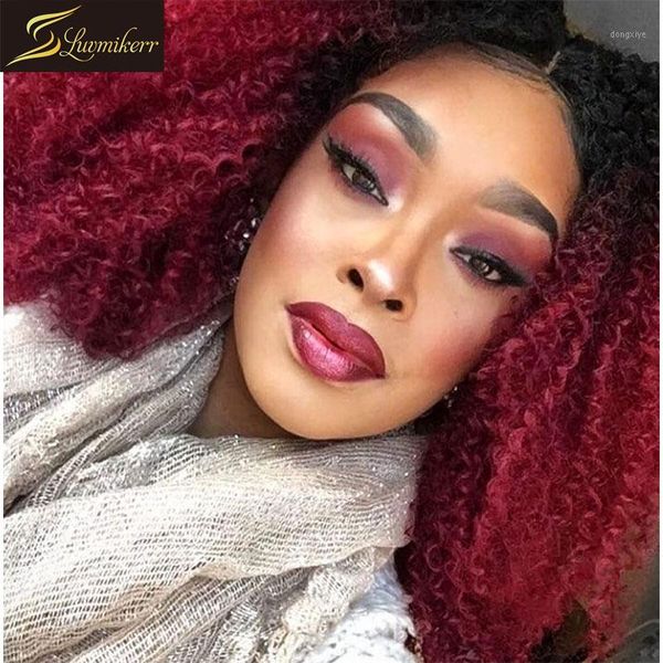 glueless mongolian deep part kinky curly burgundy ombre lace front human hair wigs 13Ã6 frontal wig for women natural hairline1, Black;brown
glueless mongolian deep part kinky curly burgundy ombre lace front human hair wigs 13Ã6 frontal wig for women natural hairline1, Black;brown
