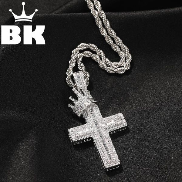 pendant necklaces the bling king zircon crown cross necklace hip hop full iced out cubic zirconia gold plated cz stone, Silver
pendant necklaces the bling king zircon crown cross necklace hip hop full iced out cubic zirconia gold plated cz stone, Silver
