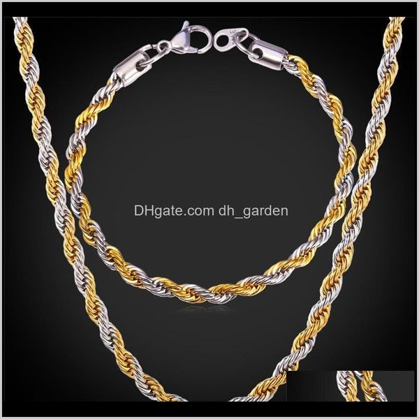other sets tone gold plated rope chain set party platedstainless steel necklace bracelet men jewelry 0xy8o y6ah7, Silver
other sets tone gold plated rope chain set party platedstainless steel necklace bracelet men jewelry 0xy8o y6ah7, Silver