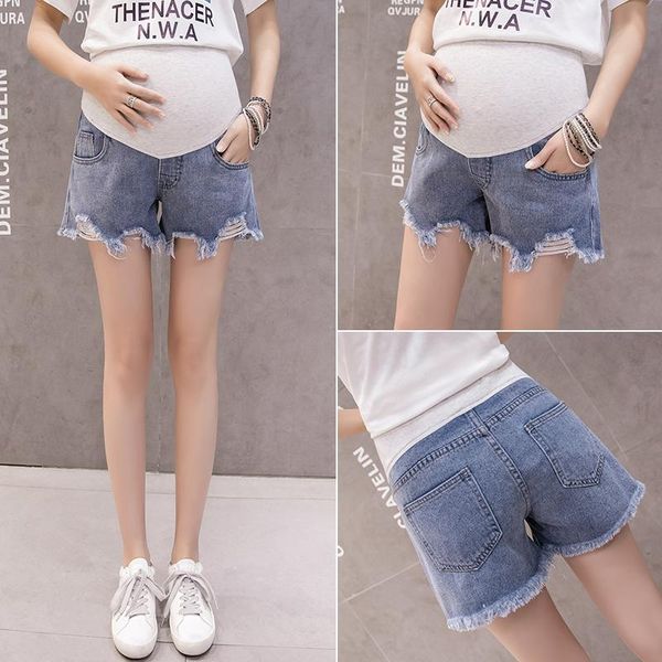 maternity bottoms 12231# jeans shorts summer cropped denim pants belly support elastic waist trousers, White
maternity bottoms 12231# jeans shorts summer cropped denim pants belly support elastic waist trousers, White