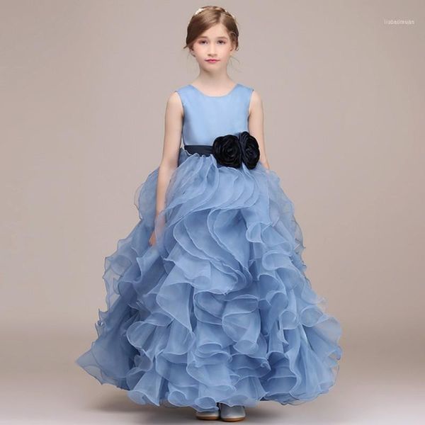 haze blue ruffled flower girl dress o neck sleeveless ruffles floor length zipper back kids formal gown with flowers sash1, Red;yellow
haze blue ruffled flower girl dress o neck sleeveless ruffles floor length zipper back kids formal gown with flowers sash1, Red;yellow