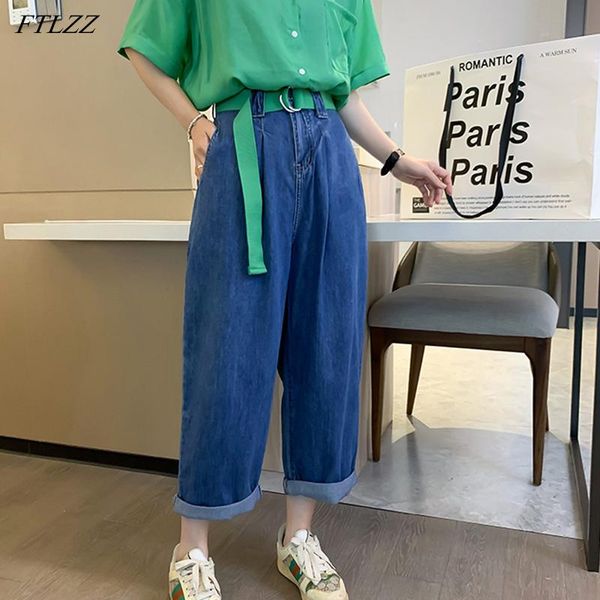 women's jeans ftlzz streetwear female loose ankle length retro blue denim pants with belt casual women wide leg ladies trousers
women's jeans ftlzz streetwear female loose ankle length retro blue denim pants with belt casual women wide leg ladies trousers