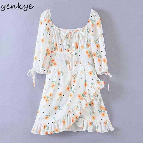 fashion women polka dot floral print sweet ruffle dress square neck half sleeve holiday summer mini robe femme 210514, Black;gray
fashion women polka dot floral print sweet ruffle dress square neck half sleeve holiday summer mini robe femme 210514, Black;gray