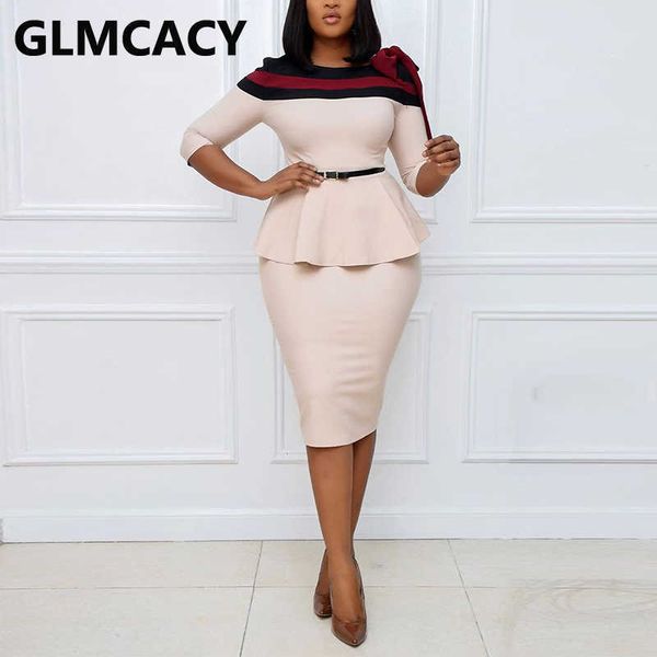 women half sleeve elegant peplum dress classy office ladies bodycon midi dress 210702, Black;gray
women half sleeve elegant peplum dress classy office ladies bodycon midi dress 210702, Black;gray