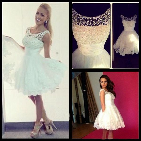 in stock little white cocktail party dresses sheer neck pearls lace appliques short prom formal gowns beach summer 2021 cheap, Black
in stock little white cocktail party dresses sheer neck pearls lace appliques short prom formal gowns beach summer 2021 cheap, Black