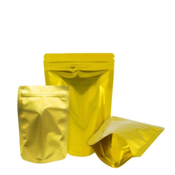storage bags 100pcs/lot gold mylar foil recyclable stand up packaging bag resealable zipper waterproof for food
storage bags 100pcs/lot gold mylar foil recyclable stand up packaging bag resealable zipper waterproof for food