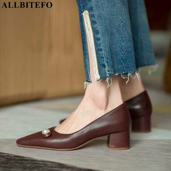 allbitefo size 34-42 arrival soft genuine leather women heels fashion high heel shoes high heels party wedding shoes 210611, Black 
allbitefo size 34-42 arrival soft genuine leather women heels fashion high heel shoes high heels party wedding shoes 210611, Black
