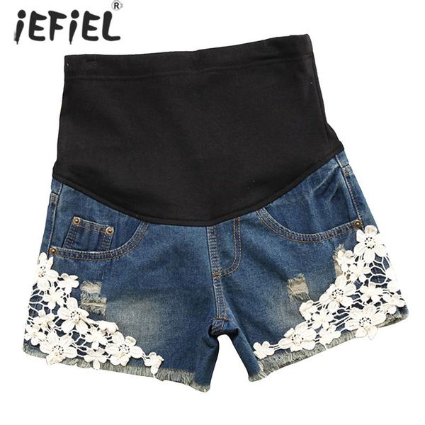 maternity bottoms denim shorts for pregnant women summer high waist support belt lace pearl jeans loose pants pregnancy clothing, White
maternity bottoms denim shorts for pregnant women summer high waist support belt lace pearl jeans loose pants pregnancy clothing, White