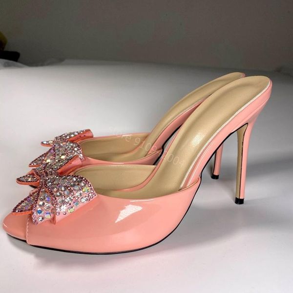 sandals brand summer women leather sandal pink slip on crystal bowtie high heel slipper party dress shoes 35-43 drop ship iq8v, Black
sandals brand summer women leather sandal pink slip on crystal bowtie high heel slipper party dress shoes 35-43 drop ship iq8v, Black