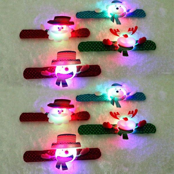 party decoration 2pcs led light glow christmas dazzling toy xmas slap circle bracelet wrist band oct998
party decoration 2pcs led light glow christmas dazzling toy xmas slap circle bracelet wrist band oct998