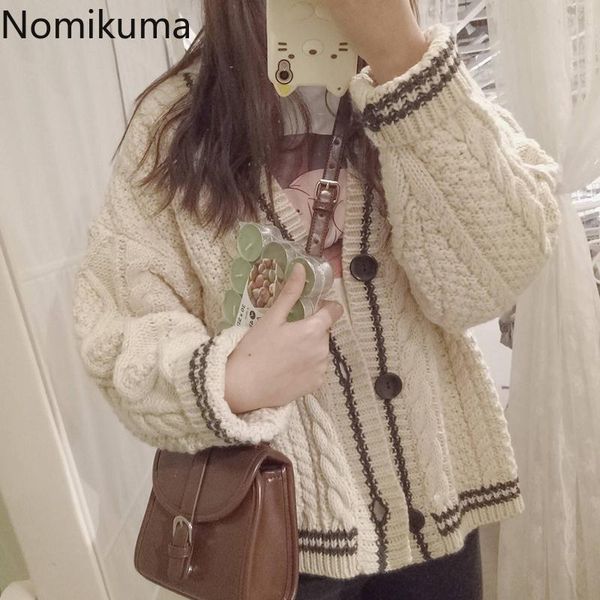 women's knits & tees nomikuma korean sweet cardigan women autumn v neck long sleeve single breasted preppy style cute sweater chic knit, White
women's knits & tees nomikuma korean sweet cardigan women autumn v neck long sleeve single breasted preppy style cute sweater chic knit, White