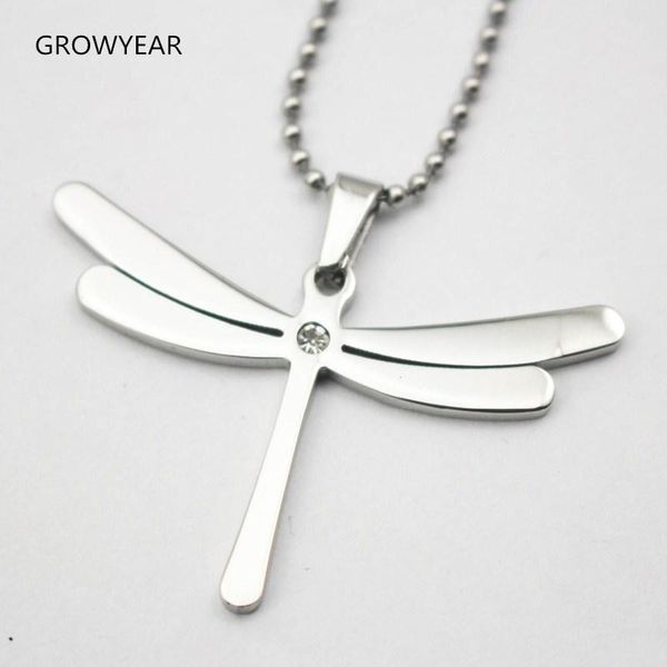 crystal dragonfly necklace 316l stainless steel woman girl fashion jewelry big insect pendant chain necklaces, Silver
crystal dragonfly necklace 316l stainless steel woman girl fashion jewelry big insect pendant chain necklaces, Silver
