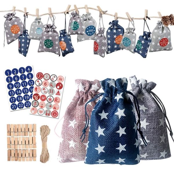 gift wrap 24 sets christmas star drawstring cookies candy bags 1-24 advent calendar stickers wooden clips
gift wrap 24 sets christmas star drawstring cookies candy bags 1-24 advent calendar stickers wooden clips