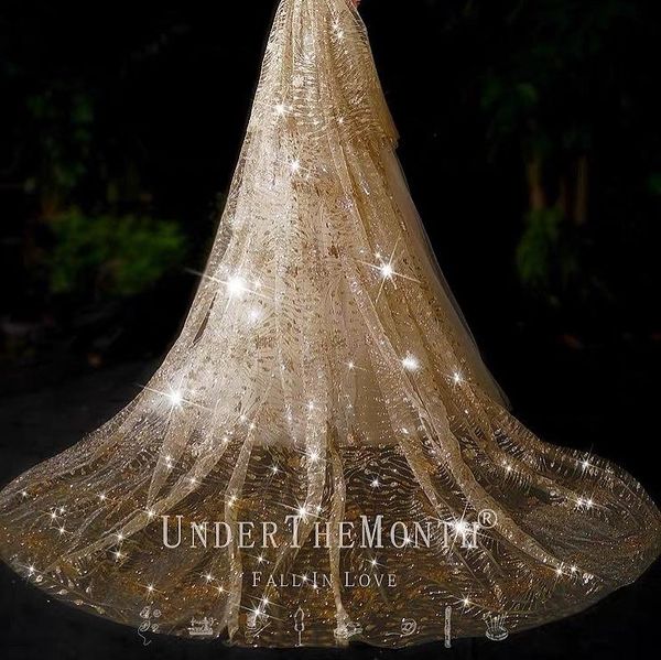 bridal veils 2021 sparkly champagne cathedral shiny sequined saudi arabia wedding accessories veil with comb 3x3.8m, Black
bridal veils 2021 sparkly champagne cathedral shiny sequined saudi arabia wedding accessories veil with comb 3x3.8m, Black