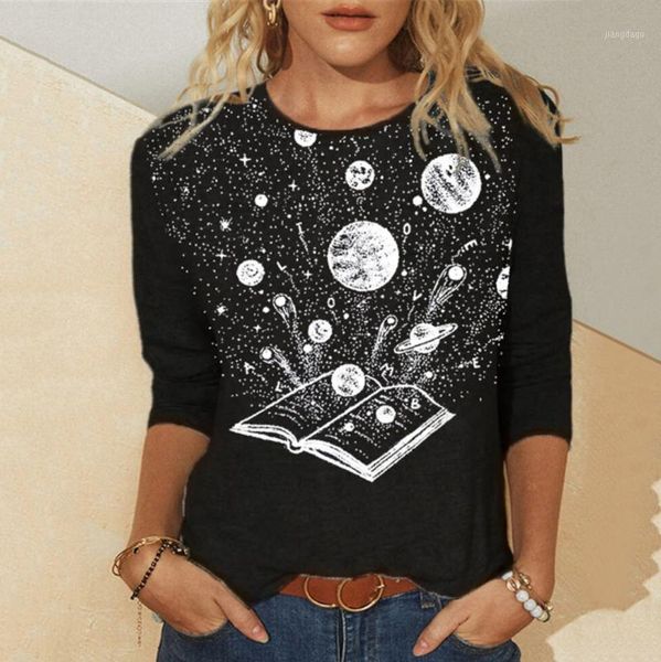 women's blouses & shirts casual blouse long sleeve o-neck star sky printing loose summer autumn harajuku tees camisetas de mujer, White
women's blouses & shirts casual blouse long sleeve o-neck star sky printing loose summer autumn harajuku tees camisetas de mujer, White