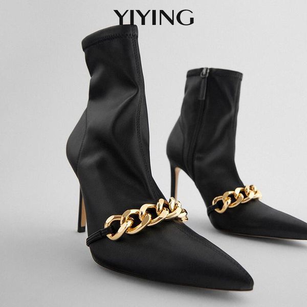boots est black gold chain high heels for women 2021 fashion round toe thin women's autumn winter short
boots est black gold chain high heels for women 2021 fashion round toe thin women's autumn winter short