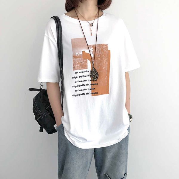women's t-shirt women summer fashion japan style round neck short sleeve vintage printed oversized t-shirts office lady casual chic tee, White
women's t-shirt women summer fashion japan style round neck short sleeve vintage printed oversized t-shirts office lady casual chic tee, White