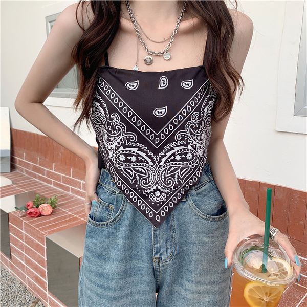 women's t-shirt womens t shirt fashion casual cashew flower sling vest summer girl scarf ladies outer wear tube short sle, White
women's t-shirt womens t shirt fashion casual cashew flower sling vest summer girl scarf ladies outer wear tube short sle, White