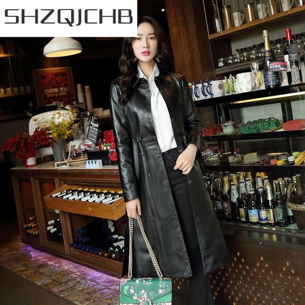 women's leather & faux shzq 100% real sheepskin overcoat genuine jacket women spring long slim plus size natural trench coat lwl1437, Black
women's leather & faux shzq 100% real sheepskin overcoat genuine jacket women spring long slim plus size natural trench coat lwl1437, Black
