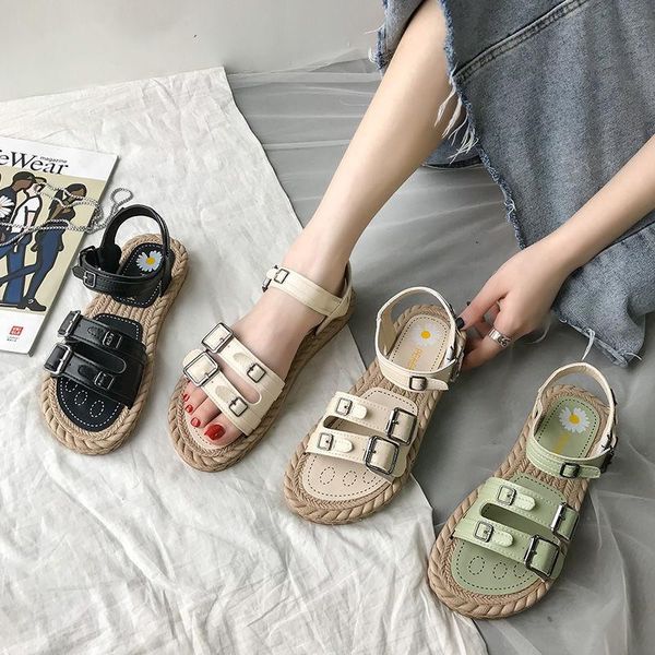 sandals chunky women leather platform flats ankle buckle straps ladies summer beach casual shoes handmade, Black
sandals chunky women leather platform flats ankle buckle straps ladies summer beach casual shoes handmade, Black