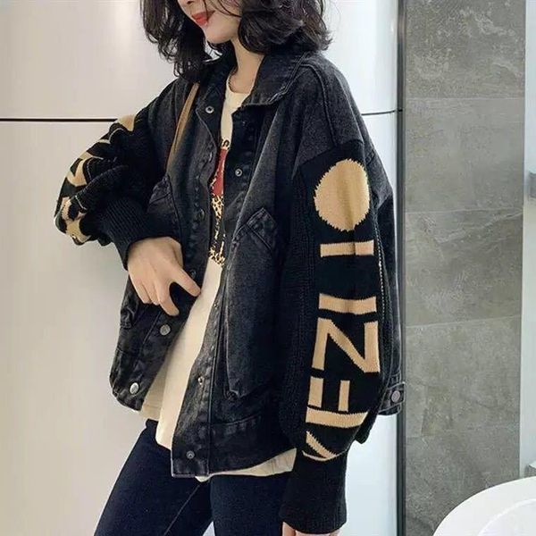 ay1094 2021 spring summer autumn women fashion casual denim jacket woman female ol women's jackets, Black;brown
ay1094 2021 spring summer autumn women fashion casual denim jacket woman female ol women's jackets, Black;brown