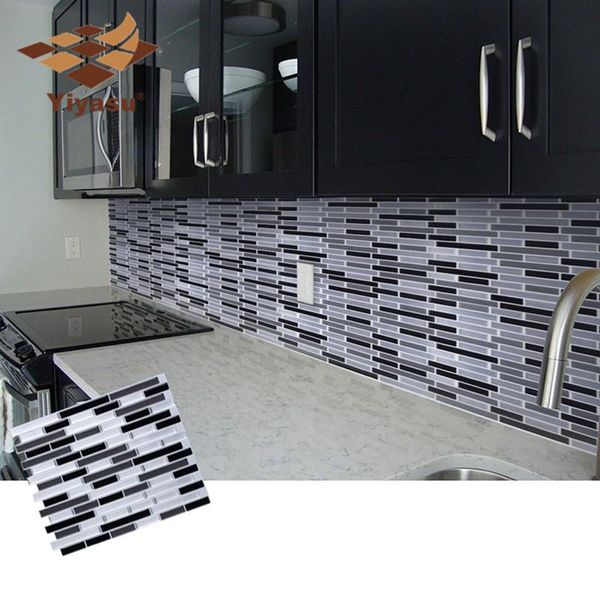 

wall stickers mosaic self adhesive tile backsplash sticker bathroom kitchen home decor diy w4