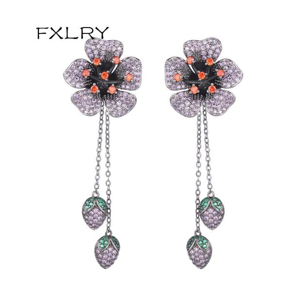 dangle & chandelier fxlry luxury gun black purple micro-inlaid zircon long tassel flower earrings for women party jewelry, Silver
dangle & chandelier fxlry luxury gun black purple micro-inlaid zircon long tassel flower earrings for women party jewelry, Silver
