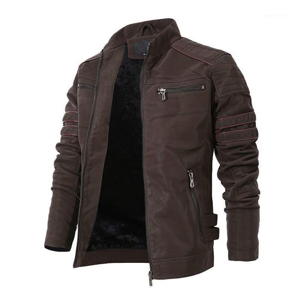 fashion winter leather jacket men stand collar motorcycle washed retro velour faux zipper pockets mens coats 3xl men's fur &, Black
fashion winter leather jacket men stand collar motorcycle washed retro velour faux zipper pockets mens coats 3xl men's fur &, Black