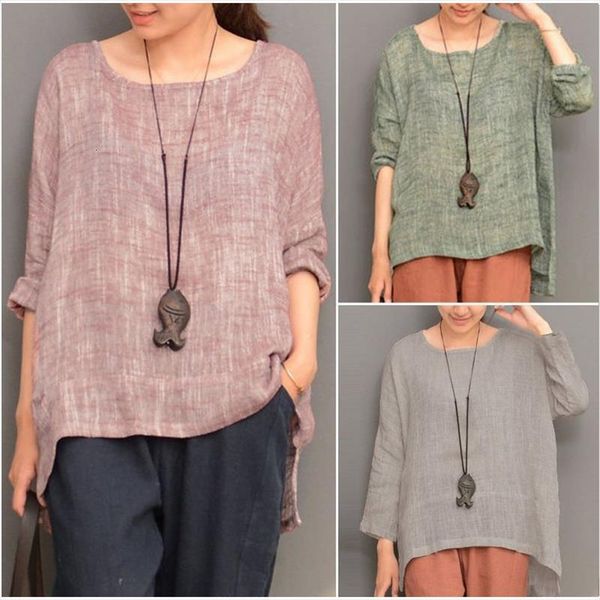 1 pc plus size women shirt retro round neck long sleeve plain baggy blouse fall fashion casual female soft, White
1 pc plus size women shirt retro round neck long sleeve plain baggy blouse fall fashion casual female soft, White