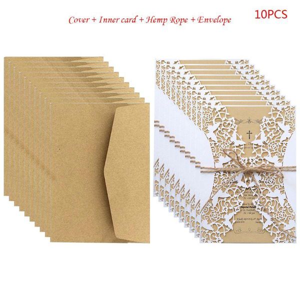 greeting cards 10pcs/set cut hollow wedding invitations lace rope invite envelopes kits for engagement bridal baby shower
greeting cards 10pcs/set cut hollow wedding invitations lace rope invite envelopes kits for engagement bridal baby shower