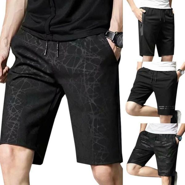 men's shorts men casual loose cropped drawstring summer sports clothing, White;black
men's shorts men casual loose cropped drawstring summer sports clothing, White;black
