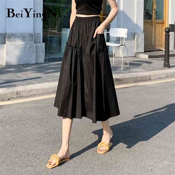 white a line midi skirts womens pockets high waist chic korean vintage slim skirt woman patchwork harajuku streetwear 210506, Black
white a line midi skirts womens pockets high waist chic korean vintage slim skirt woman patchwork harajuku streetwear 210506, Black