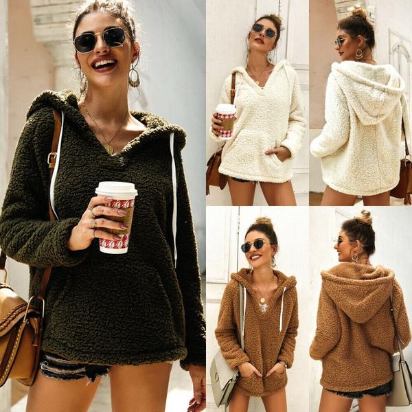 women's hoodies & sweatshirts women winter loose fluffy pullover hoodie jacket warm outerwear coat sweatshirt, Black
women's hoodies & sweatshirts women winter loose fluffy pullover hoodie jacket warm outerwear coat sweatshirt, Black