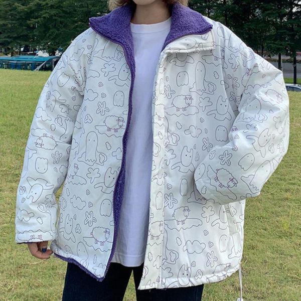 women's jackets women double sided jacket imitation lambswool winter warm coats pattern outerwear oversized fashion reversible 2021, Black;brown
women's jackets women double sided jacket imitation lambswool winter warm coats pattern outerwear oversized fashion reversible 2021, Black;brown