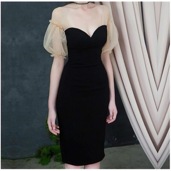 summer v-neck beaded mesh lanterns sleeves slim ladies dress 210416, Black;gray
summer v-neck beaded mesh lanterns sleeves slim ladies dress 210416, Black;gray